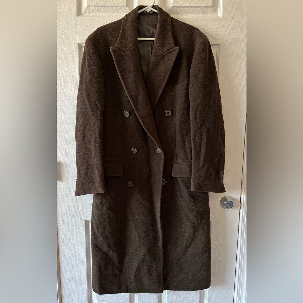 Chaps by Ralph Lauren Women’s Chocolate Brown Wool Overcoat, Size Medium